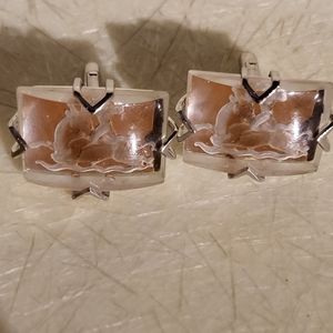 Hercules and the Minotaur, Arts of the World Swank Crystal Cufflinks